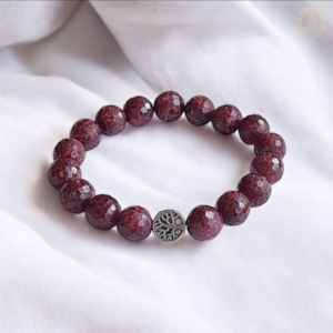Luxurious Ruby Beaded Bracelet